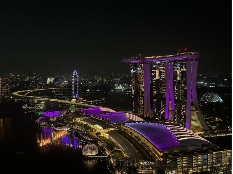 LEVEL33から見たマリーナベイサンズの夜景